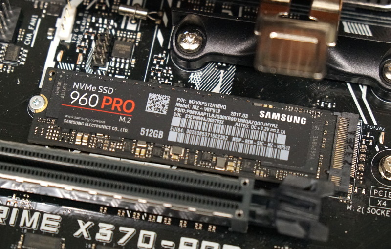 Photo of a Samsung NVMe SSD