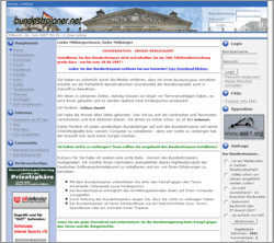 Screenshot der Webpage www.bundestrojaner.net