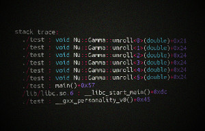 Instacode coloring of stacktrace