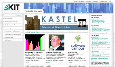 Screenshot of www.informatik.kit.edu from 2013-10-24